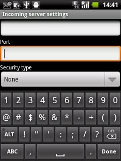 Press the drop down list below Security type.