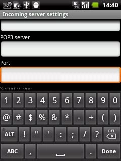 Press the field below Port and key in 110