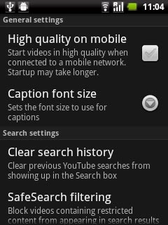 Press Clear search history.