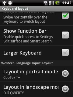 Press Layout in portrait mode.