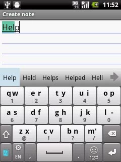 Press arrow right to see more words.