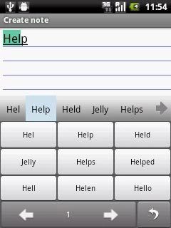 Press arrow left or arrow right at the bottom of the display to see other suggestions.