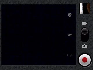 If the video recorder is turned on:Press the camera icon.