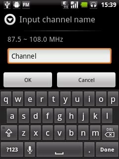 Key in a name for the channel and press OK.