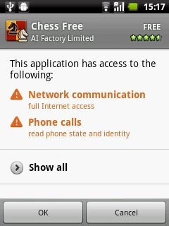 Press OK.Follow the instructions on the display to download and install the application.