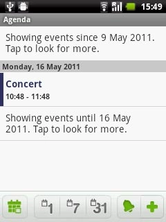 Press 31 to select month view.Slide your finger up or down the display to select a different month.