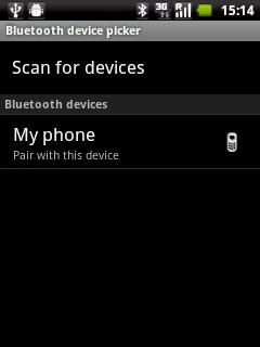 Press the required Bluetooth device.The connection also needs to be accepted by the receiving device.