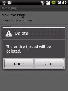 Press Delete to confirm.