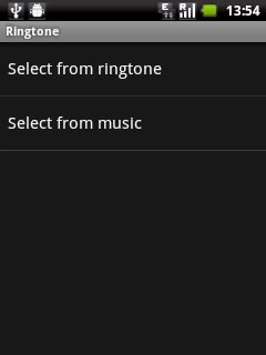 To select a ring tone:Press Select from ringtone.