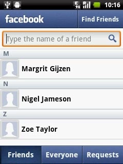 Press the required friend.