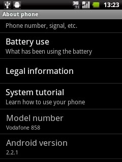 View your phone's software version below Android version.