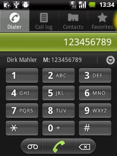 Key in the required number and press the call icon.