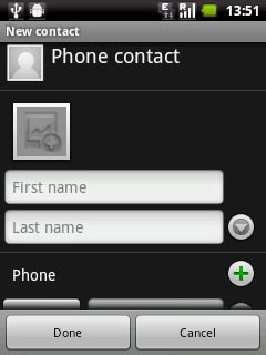 Press the add picture icon above the first name.