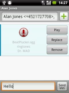 Press Send MMS when you've finished your picture message.
