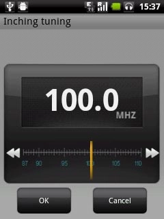 Press double arrow left or double arrow right to search for radio channels.The radio searches for channels in the selected direction and stops when a channel is found.