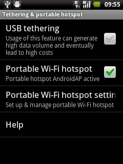 When the box next to the menu item is ticked (V), the function is turned on.