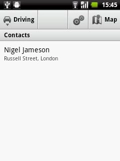 Contacts with addresses are displayed.Press the required contact.