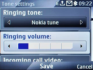 Scroll to Ringing volume and press Navigation key right or Navigation key left to adjust the required ring volume.
