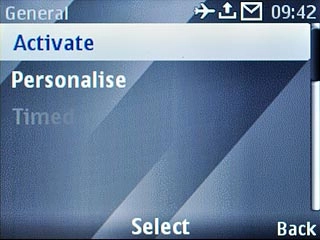 Scroll to Activate and press the Navigation key.