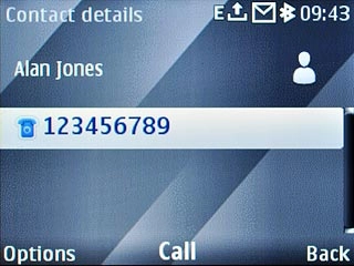 Highlight the required number and press the Navigation key.