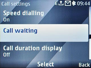 Scroll to Call waiting and press the Navigation key.