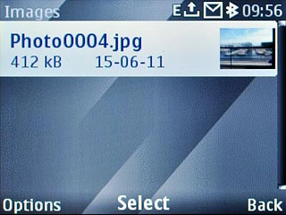Highlight the required picture and press the Navigation key.