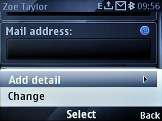 Scroll to Add detail and press the Navigation key.