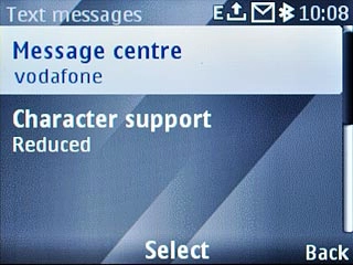Scroll to Message centre and press the Navigation key.