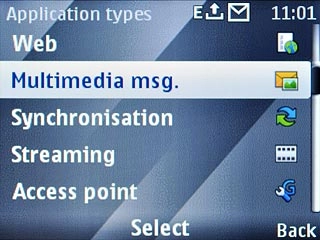 Scroll to Multimedia mgs. and press the Navigation key.