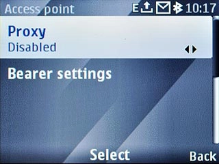 Scroll to Proxy and press the Navigation key.