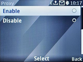 Scroll to Enable and press the Navigation key.