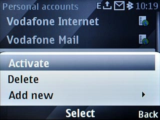 Scroll to Activate and press the Navigation key.