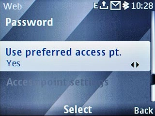 Scroll to Use preferred access pt. and press the Navigation key.