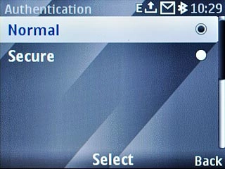 Scroll to Normal and press the Navigation key.