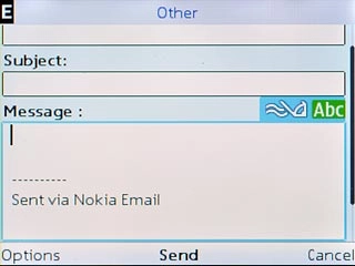 Scroll to Message and write the text for your email message.