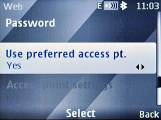 Scroll to Use preferred access pt. and press the Navigation key.