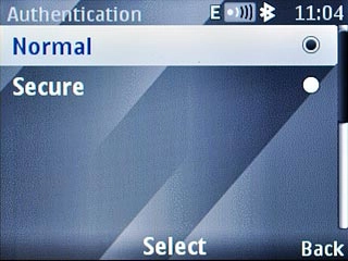 Scroll to Normal and press the Navigation key.