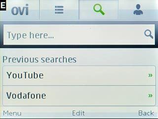 Scroll to Type here... and press the Navigation key.