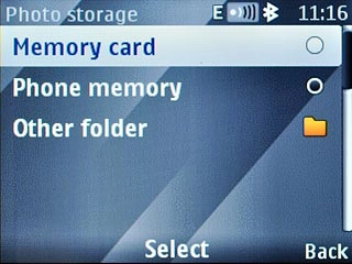 Highlight , Phone memory or Other folder and press the Navigation key.