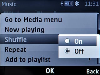 Highlight On or Off and press the Navigation key.