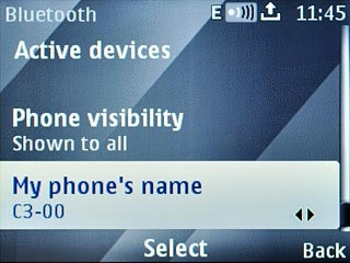 Scroll to My phone's name and press the Navigation key.