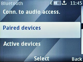 Scroll to Paired devices and press the Navigation key.