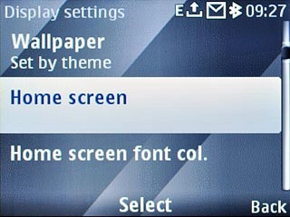 Scroll to Home screen and press the Navigation key.