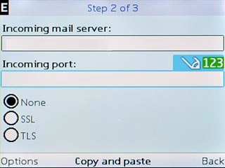 Scroll to Incoming port and key in 110