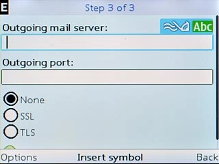 Scroll to Outgoing mail server and key in the name or the IP address of your email provider's outgoing server.Please note that if you can't send email messages when using your email provider's outgoing server, key in smtp.vodafone.net.au (Vodafone's outgoing server).