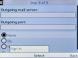 Scroll to Sign in and press the Navigation key.Wait while your phone retrieves new email messages.