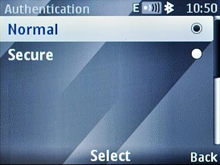 Scroll to Normal and press the Navigation key.