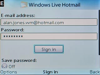 Scroll to Sign in and press the Navigation key.Wait while your phone retrieves new email messages.