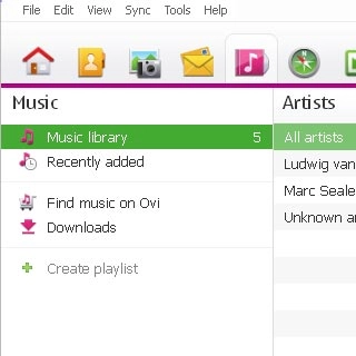 Select the music icon.