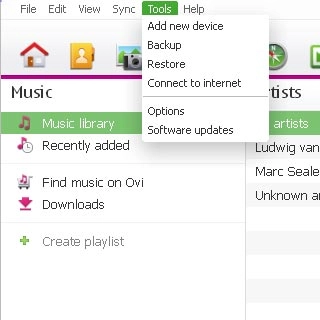 Select Tools at the top of the screen.